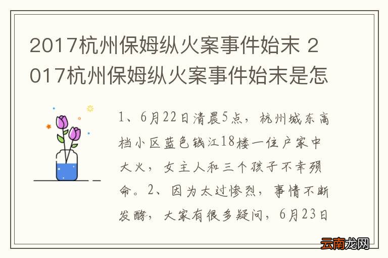 杭州火災最新消息，保姆引發(fā)的關(guān)注焦點，杭州保姆火災事件最新消息關(guān)注焦點