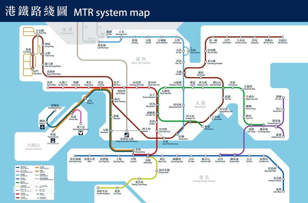 港鐵最新線路圖概覽，港鐵最新線路圖全景概覽