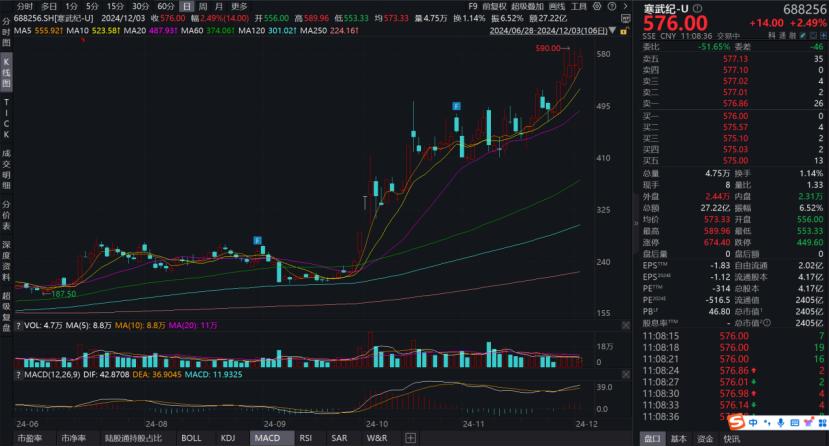 寒武紀(jì)股價(jià)暴漲原因分析，寒武紀(jì)股價(jià)暴漲的背后原因解析